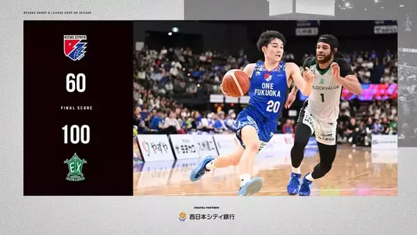 B2福岡｜横浜EXの攻撃力に押し切られ、照葉最終戦を落とす