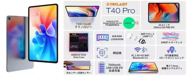 【 タブレット 新規出品】Amazon 超高性能 Android 12 、 8G+128GBタブレット、24,900円！