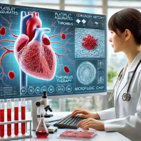 「共同発表　抗血小板薬の効果を“見る”時代へ」の画像