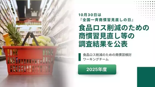 10月30日は『全国一斉商慣習見直しの日』 食品ロス削減のための商慣習見直し等の調査結果を公表
