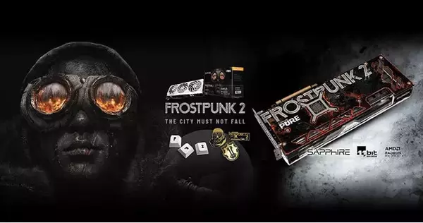 SAPPHIRE社製、AMD RADEON(TM) RX 7700 XT グラフィックスを搭載する、Frostpunk 2コラボレーションモデルのグラフィックボードを発表