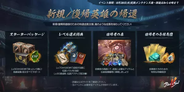 『ブレイドアンドソウル2』新規/復帰専用コンテンツやワールドダンジョンが実装されるアップデートが本日実施！「TJのクーポン」がゲットできるクーポンやミッションクリアでアイテムがゲットできるイベント開催
