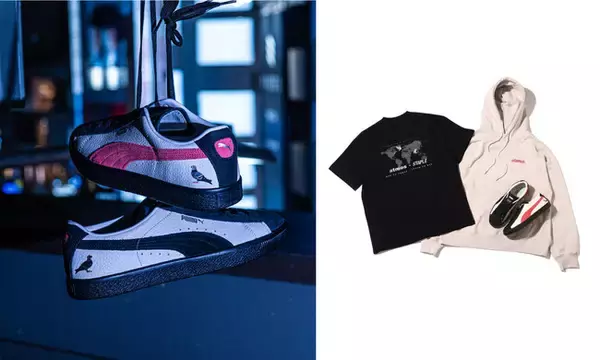 「atmos」と「PUMA」、デザイナーストリートブランド「STAPLE」とのコラボレーションモデル「PUMA SUEDE VTG STAPLE ATMOS」が登場。