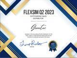 「FlexSimの売上が2023年第2四半期（4～6月）も世界の販売代理店でトップとなり、FlexSim社よりベストアワードを連続受賞」の画像1