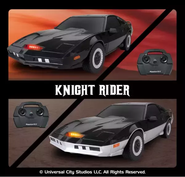 1980年代の名作SFドラマ「ナイトライダー」に登場した『ナイト2000』がR/Cで登場！『R/C ナイトライダー（K.I.T.T.）（K.A.R.R.）』2025年11月29日（土）同時発売！