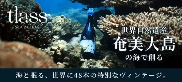 世界自然遺産・奄美大島で“海のテロワール”を創る海底熟成セラー「tlass SEA CELLAR」世界に48本の＜2025 2nd Edition＞6月28日(土)先行発売開始