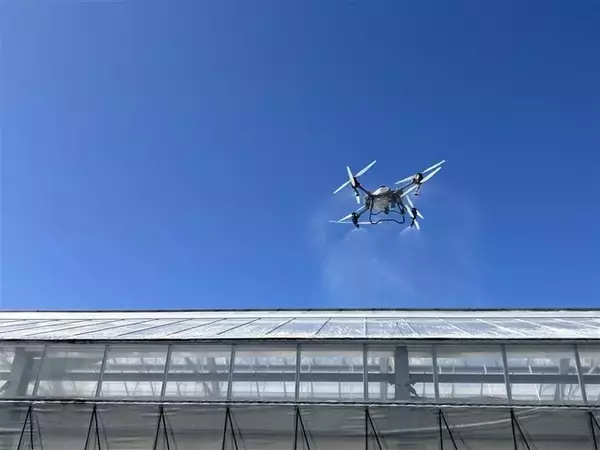 ドローンで光透過型遮熱塗料を散布「あいち農業イノベーションプロジェクト」へ参画