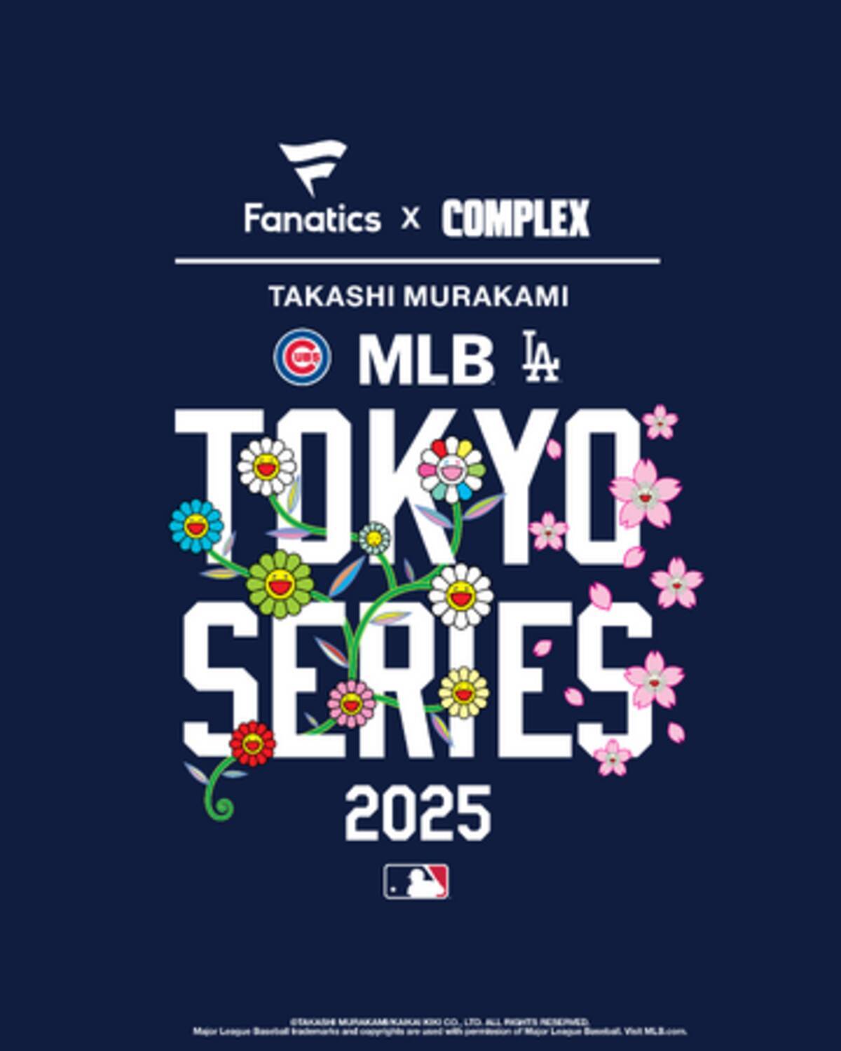 FANATICSとCOMPLEX、2025年MLB東京シリーズ限定版「村上隆 × MLB 