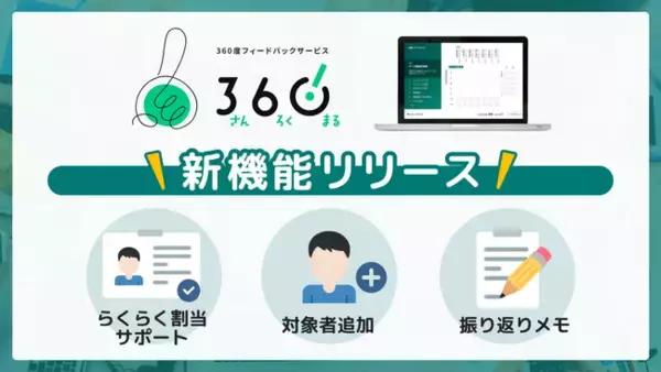 360度フィードバックサービス「360（さんろくまる）」に3つの新機能を追加