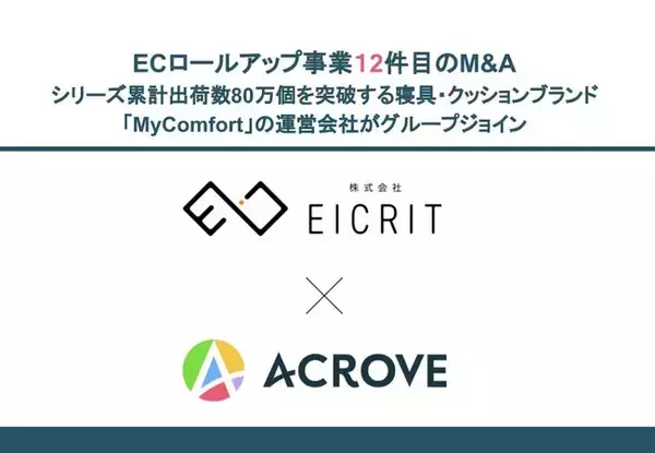 TVでも話題沸騰の首枕を展開するMyComfortがグループジョイン