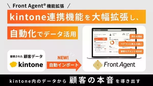 【kintone × AI】kintoneのデータでAIが成約パターンを解析。Front Agent、kintone連携の自動データ活用を大型アップデート