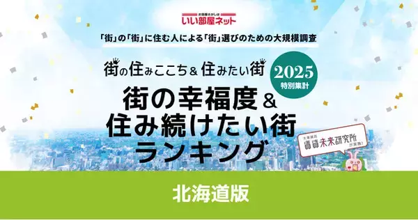 いい部屋ネット　街の幸福度＆住み続けたい街ランキング2025＜北海道版＞