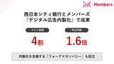 「西日本シティ銀行とメンバーズが「デジタル広告内製化」によりコスト4割削減、申込件数1.6倍を実現しマーケティング投資のROIを改善」の画像1