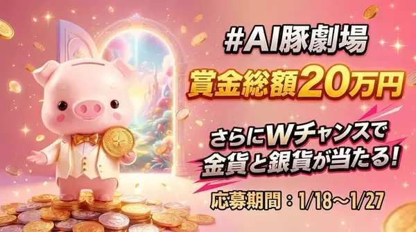 「AIが描く心に刺さる豚映画コンテスト『#AI豚劇場』開催！」の画像