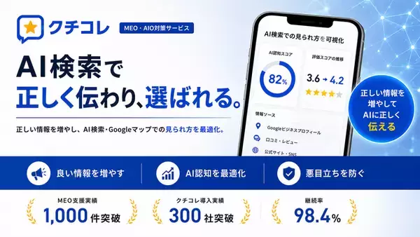 クチコレ、生成AI上の「誤認・情報不足」を抑えるAIO対策を提案