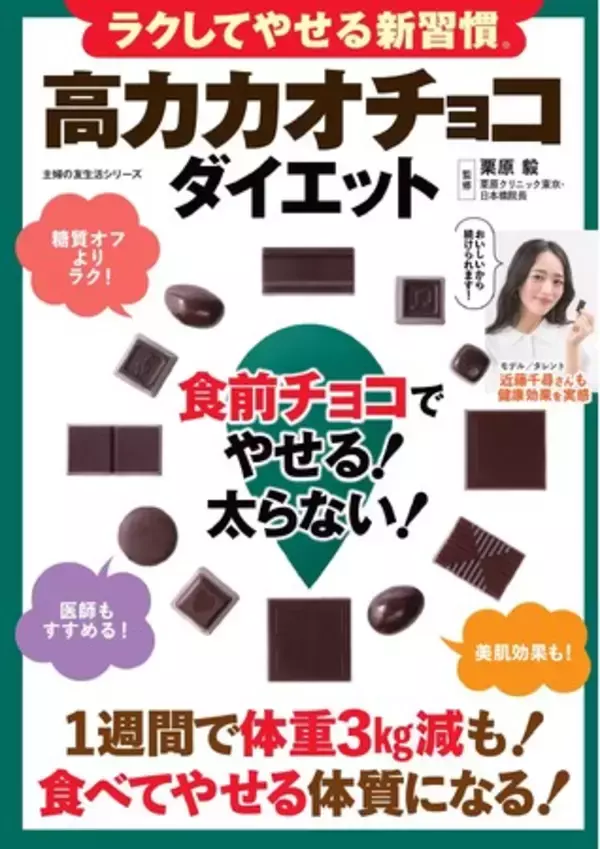 食べるのが好きだけど太りたくない！そんなわがままも可能？「高カカオチョコダイエット」が注目を集める理由 『ラクしてやせる新習慣 高カカオチョコダイエット 食前チョコでやせる！太らない！』発売
