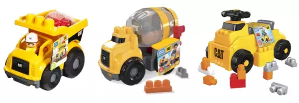 『1才からのメガブロック CATダンプカー』『1才からのメガブロック CATセメントミキサーカー』『1才からのメガブロック CATトラクター』５月21日より発売！