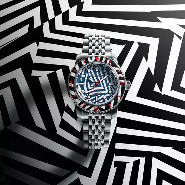 視認性度外視！知る人ぞ知る船舶用迷彩”ラズル・ダズル”をデザインした、「惑わせる時計」。スピニカー『フルース 40 オートマティック ラズル・ダズル リミテッドエディション』、世界500本限定発売。