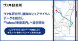 「ヴァル研究所、複数のシェアサイクルデータを統合し『Yahoo!乗換案内』へ提供開始」の画像1