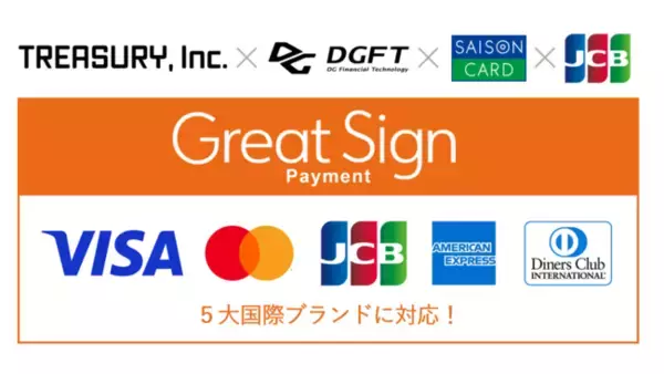 クレジットカード決済システム「Great Sign Payment」５大国際カードブランドに対応