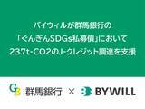 「バイウィルが群馬銀行の「ぐんぎんSDGs私募債『カーボンオフセット型』」において237t-CO2のJ-クレジット調達を支援」の画像1