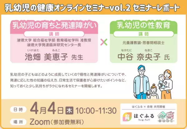 【はぐふる】乳幼児の健康オンラインセミナー第2回目：「子どもの育ちと発達障がい」×「性教育」【セミナーレポート】
