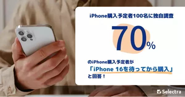 【iPhone購入予定者100名に独自調査】70%が「iPhone 16の発売を待ってから購入」と回答！