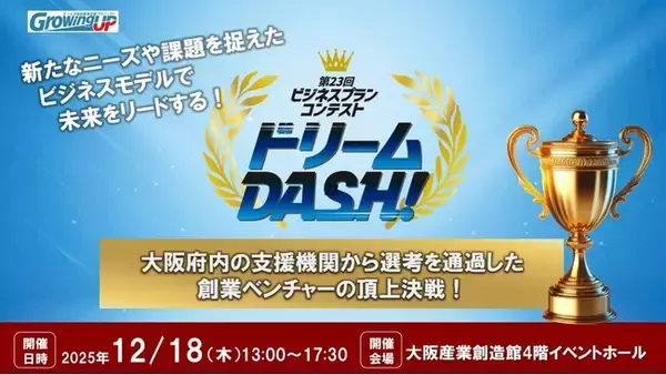 「新たな視点で既存市場を切り開く起業家10名が事業プレゼン！大阪府の頂上決戦となるビジネスプランコンテスト開催」の画像