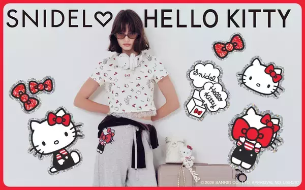 【SNIDEL(ハート)HELLO KITTY】sanrio house（サンリオハウス）でしか手に入らない！スナイデルの「ハローキティ」コラボレーションアイテム全６型発売！