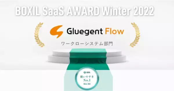 サイオステクノロジー「Gluegent Flow」、「BOXIL SaaS AWARD Winter 2022」ワークフローシステム部門で「使いやすさNo.1」に選出