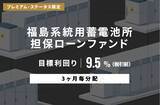 「オルタナティブ投資プラットフォーム「オルタナバンク」、『【3ヶ月毎分配】福島系統用蓄電所担保ローンファンドID1140』を公開」の画像1