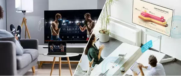 j5create、『ScreenCast 4KワイヤレスHDMI送受信機 JVAW75』・『360度パノラマWebカメラ 高音質スピーカーフォン内蔵JVU368』を10月27日に発売