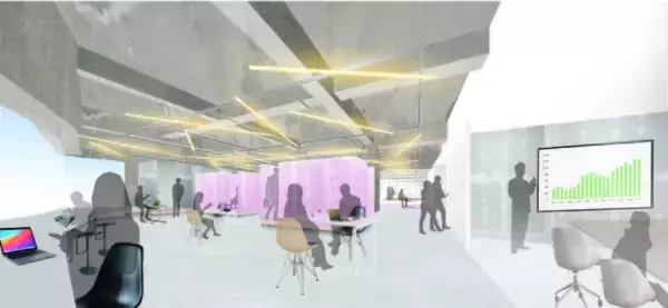 2022年５月、つくばセンタービルアイアイモール跡地に働く人を支援する場「co-en」が開業。各用途と名称を発表。