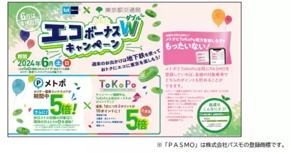 「メトポ」と「ToKoPo」による「エコボーナス W（ダブル）キャンペーン」を実施します！