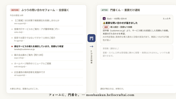 AIが問い合わせフォームの門番に。営業・スパムを自動仕分けし、重要な問い合わせだけ通知する「門番くん」を正式リリース