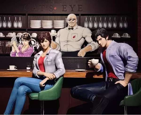 上野の森美術館で開催中の「シティーハンター大原画展」に「槇村香」等身大立像がいよいよ登場！喫茶キャッツアイに獠、香、海坊主、美樹4人が勢揃い！新作オリジナルグッズ＜名刺ケース＞も遂に販売開始！