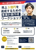 堺市・中百舌鳥のインキュベーション施設「S-Cube」にて事業成長に悩んでいる方に向け、売上3億円をめざす実践型ワークショップを開催