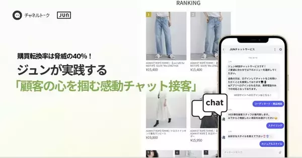 アパレル「ジュン」がAll-in-one顧客コミュニケーションツール「チャネルトーク」を導入し、チャット接客にて満足度驚異の85％を実現