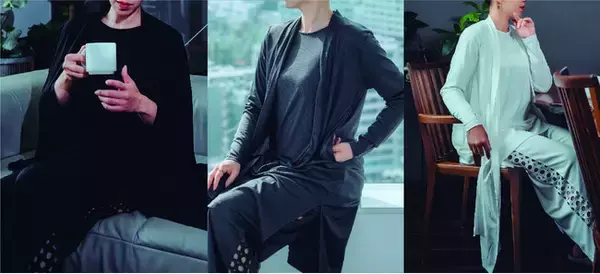 家でくつろぐ心地よさと外でも着られる美しさを両立洗練されたデザインが女性の心をくすぐるルームウェアがご好評につき、通年展開へ！