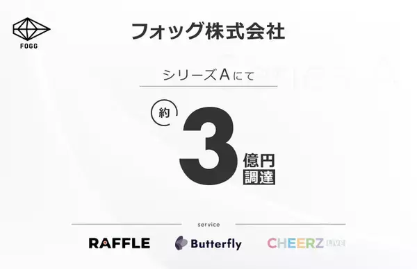 オンラインくじプラットフォーム「RAFFLE」を運営するフォッグ株式会社がシリーズAによる約3億円の資金調達およびユナイテッド株式会社が保有する普通株式の一部譲渡を実施