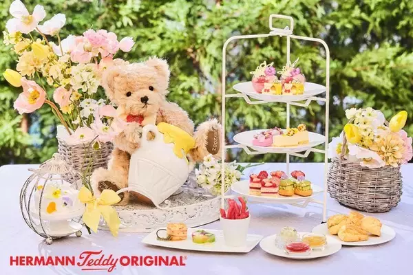 大阪限定のパフェも登場！世界三大テディベア「ハーマンテディ」とのコラボレーション！“いちご”と“ハチミツ”で彩る“くま”スイーツ『HONEY SPRING いちごとハチミツのアフタヌーンティー』