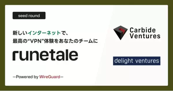 WireGuardを用いたP2P型VPN通信セキュリティー提供「Runetale」、米国投資家Carbide VenturesとDelight Venturesなどから総額9000万円の資金調達を実施