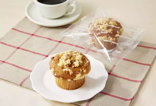 【ミスタードーナツ】10月2日（水）から『しっとりマフィン キャラメルアーモンド』期間限定発売