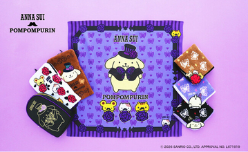 ポムポムプリン、デビュー30周年を記念して、ANNA SUI とのスペシャルコラボレーションアイテムが登場!
