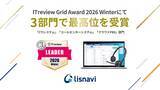 「アウトバウンドコールシステム『lisnavi』が「ITreview Grid Award 2026 Winter」において3部門で最高位のLeaderを受賞」の画像1