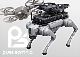 4足歩行ロボット×ドローンの空陸連携プラットフォームサービスの提供を開始。導入を希望する自治体・企業を募集