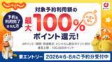 「じゃらんnetにおいて「最大全額ポイント還元キャンペーン」を開催」の画像1