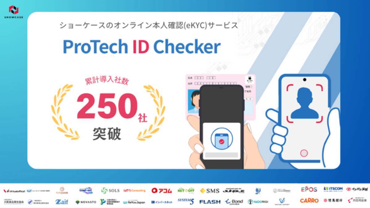 SaaS型の本人確認eKYCツール「ProTech ID Checker」の導入社数が累計250社を突破しました！【株式会社ショーケース】 -  エキサイトニュース