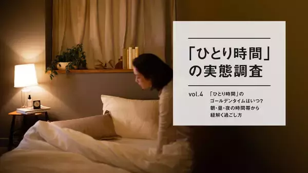 約3割の人が、夜を「ひとり時間」のゴールデンタイムに。朝はアクティブ、夜は癒し系の過ごし方が人気【「ひとり時間」の実態調査vol.4】