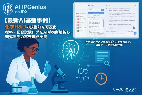 化学R&Dの技術知を可視化：材料・配合試験ログをAIが横断解析し、研究開発の再整理を支援